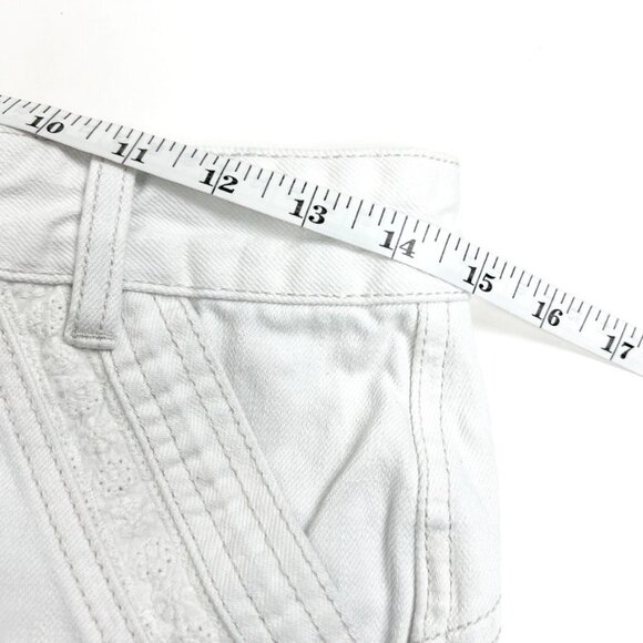 Free People Sweet Surrender Floral Lace Trim Denim Shorts. White. Size 27 - Picture 7 of 15